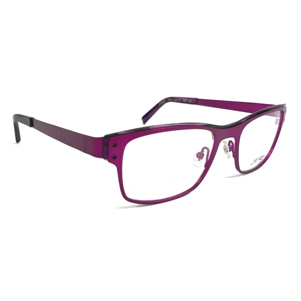 J.F. Rey Eyeglasses Frames JF2553 7575 Matte Purple Horn Rectangular 52-19-140